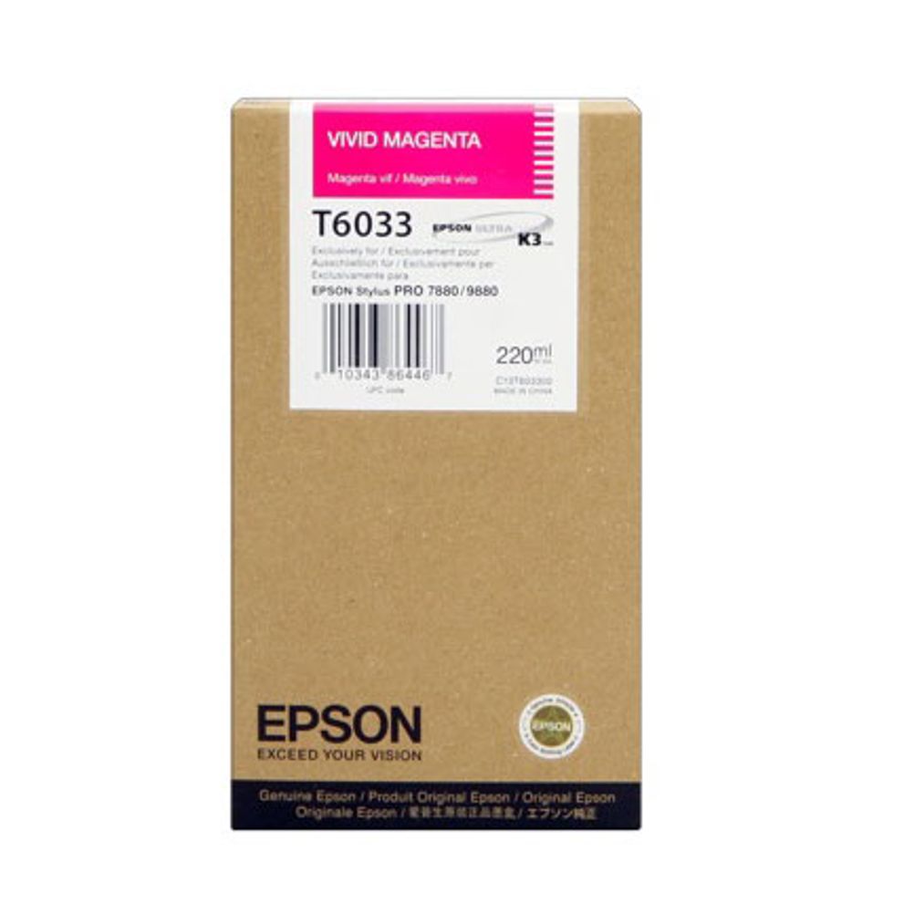 Cartucho de Tinta Epson T6033 Magenta Stylus Pro 7880, 9880