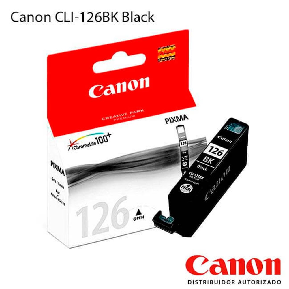 Cartucho de Tinta Canon CLI-126 Negro 200 Pagina(s) Pixma mg5210, mg6110