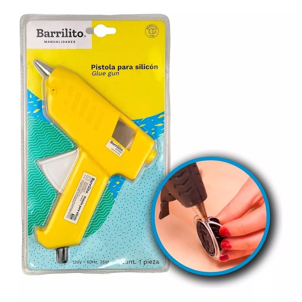 Pistola para Silicón Barrilito Delta 7 mm Amarillo