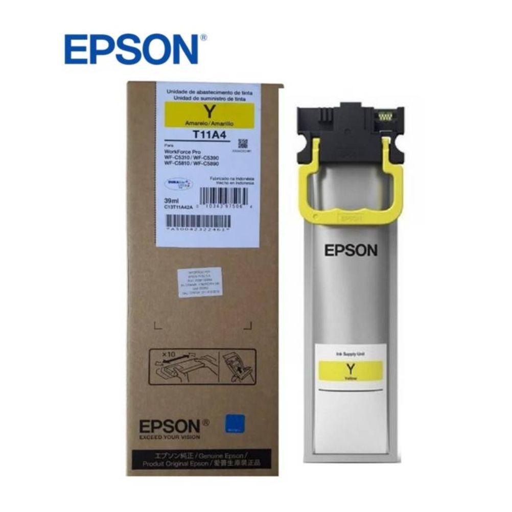 Tinta Epson WorkForce T11A220-AL Color Amarillo Compatible con WF C5310,C5390