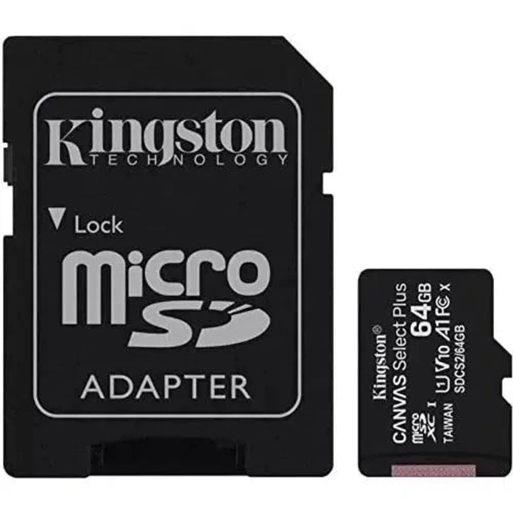 Memoria Flash Kingston Technology Canvas Select Plus MicroSDXC 64GB UHS-I Clase 10 U1 con Adaptador.