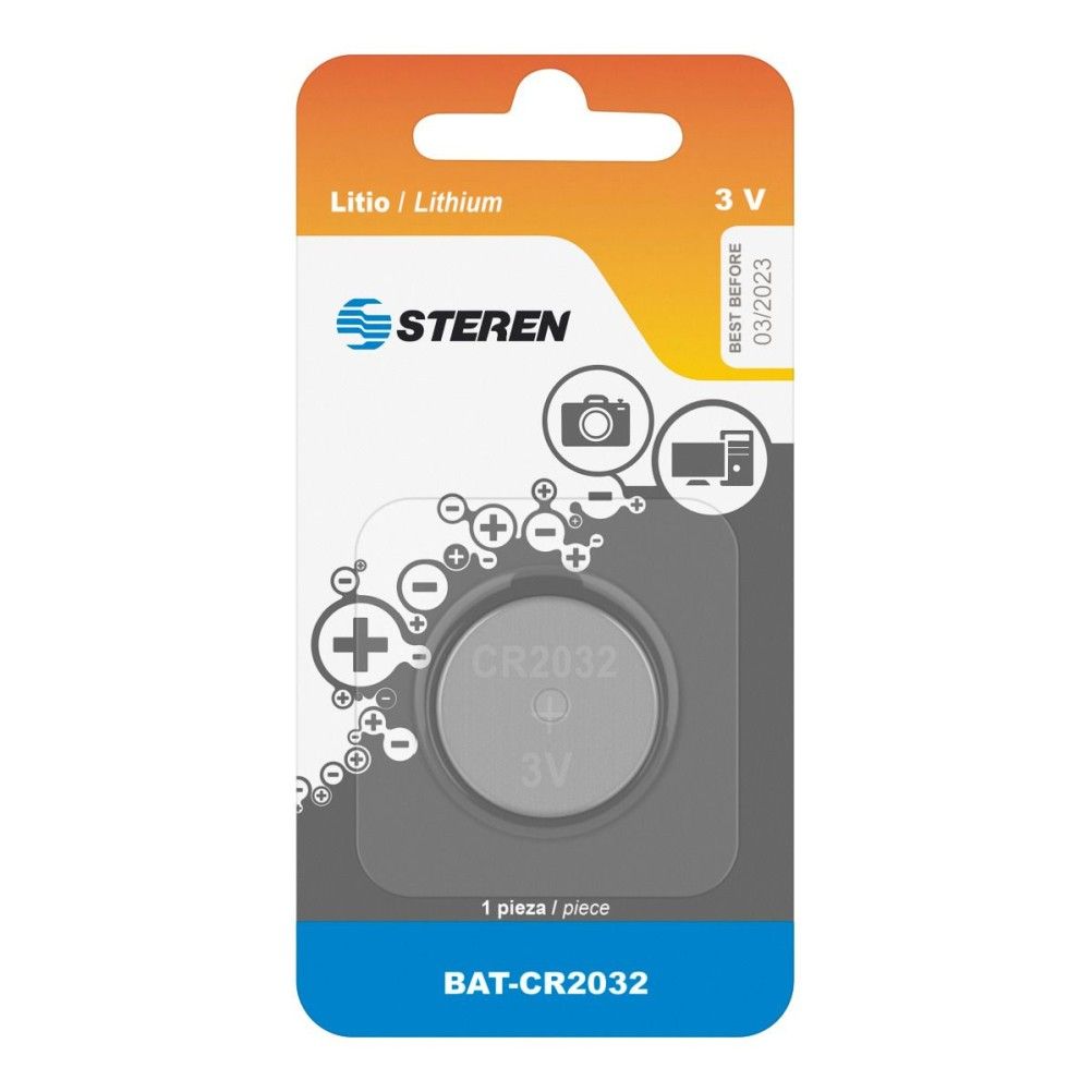 Pilas Domésticas Steren BAT-CR2032 3V, 210 mAh Litio Plata