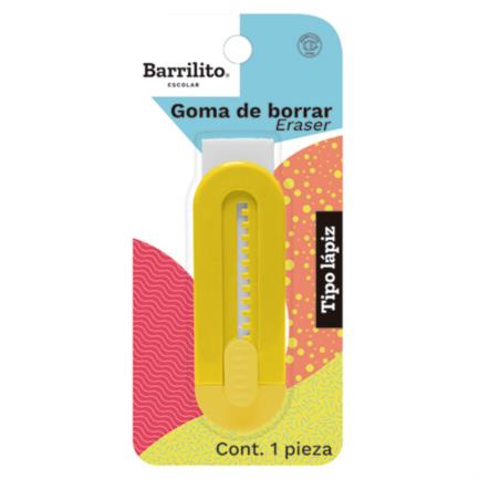 Borrador Retráctil Tipo Lápiz Cutter de Goma Deslizable Plastico Color Amarillo