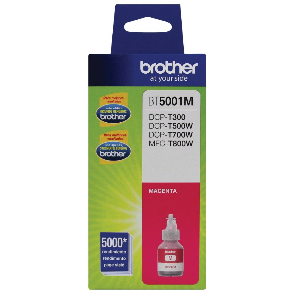 Tanque de Tinta Brother BT5001M Magenta 5000 Página(s) DCP-T300 DCP-T500W