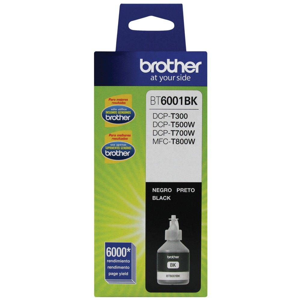 Tanque de Tinta Brother BT6001BK Negro 6000 Pagina(s) DCP-T300 DCP-T500W