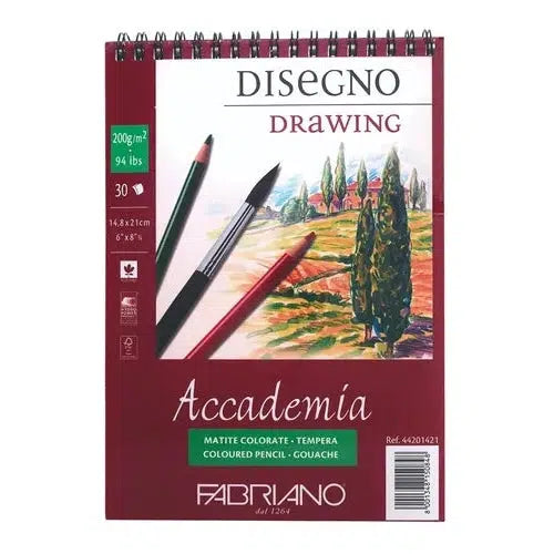 Block Fabriano Accademia Drawing 200 G 21 X 29.7 Cms 30 Hojas