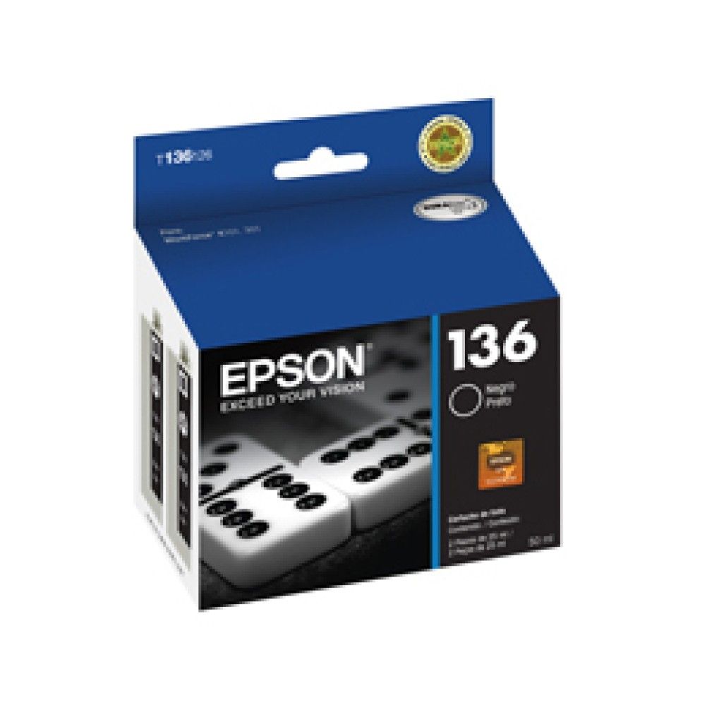 Cartucho de Tinta para Impresora Epson T136 Negro WorkForce K101