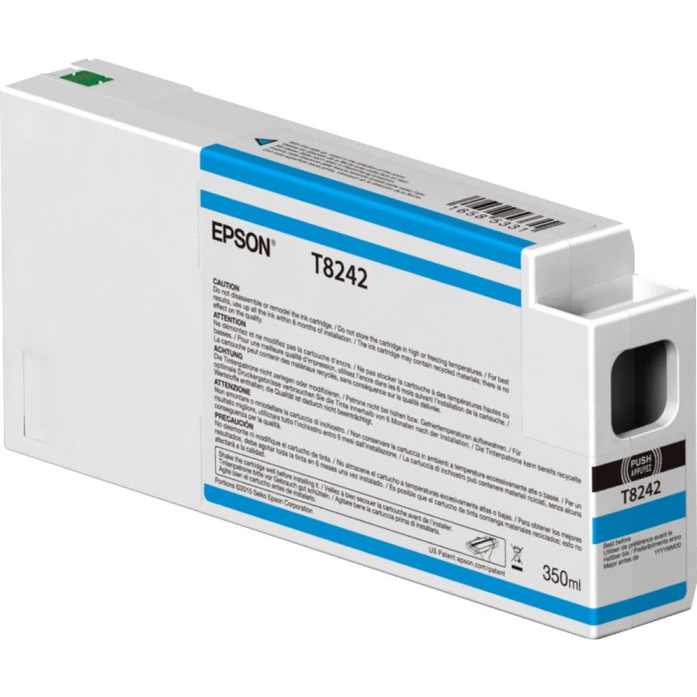 Cartucho de Tinta Epson UltraChrome HD T54X800 Color Negro Claro Contenido 350ml Compatible con SureColor SC-P6000 STD, SureColo