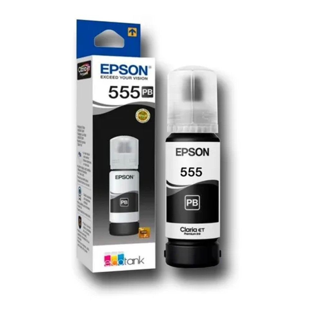 Tinta Epson T555 Negro EcoTank L8180, L8160