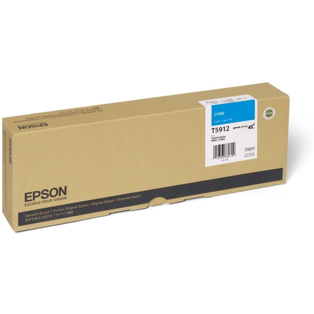 Cartucho de Tinta para Impresora Epson T5912 Cian Stylus Pro 11880