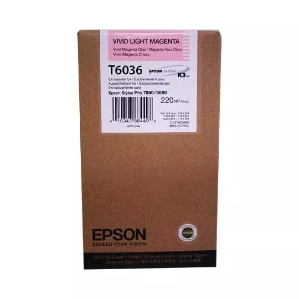 Cartucho de Tinta para Impresora Epson T603600 Magenta Claro Stylus Pro 7880, 9880