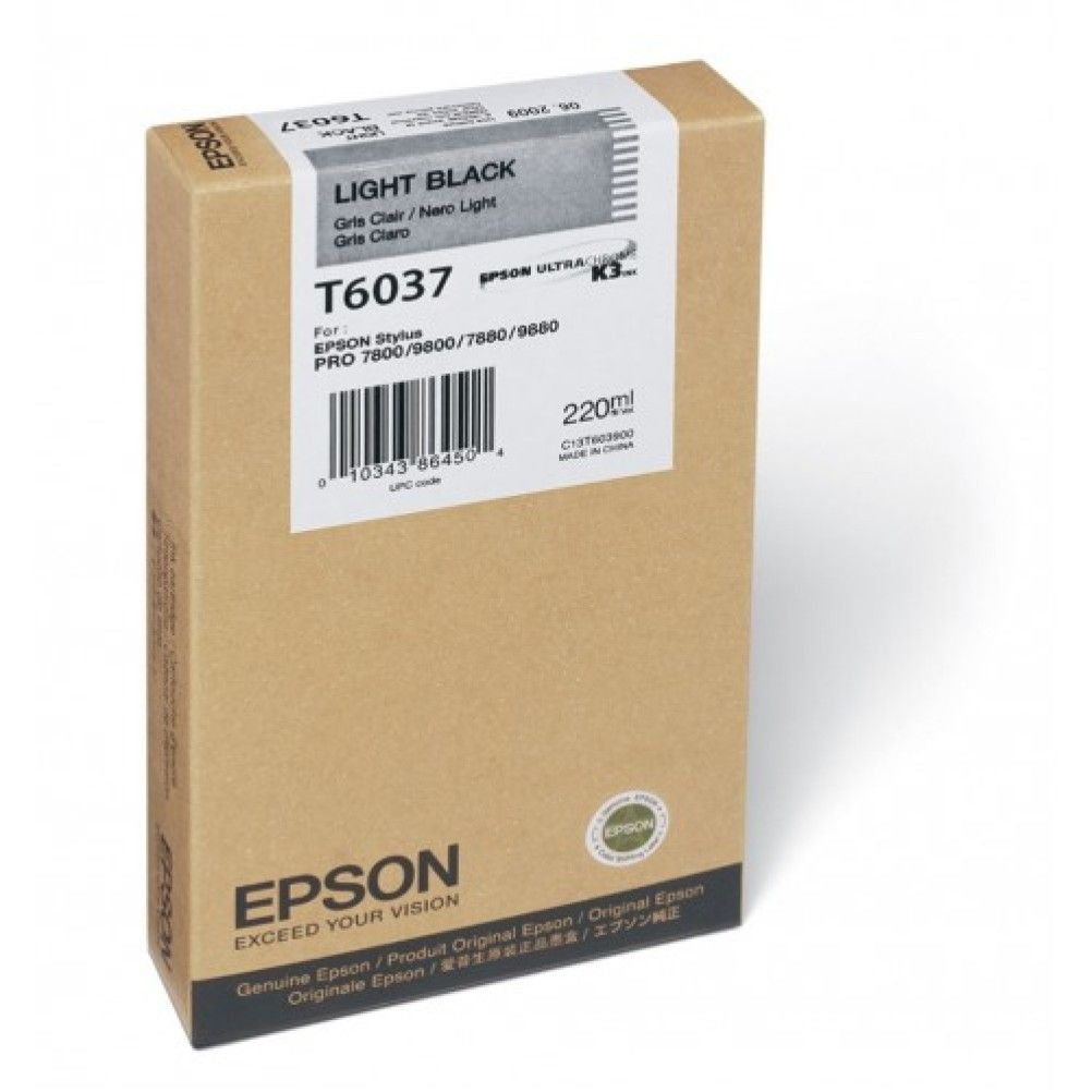 Cartucho de Tinta Epson T6037 Negro Claro Stylus Pro 7880, 9880