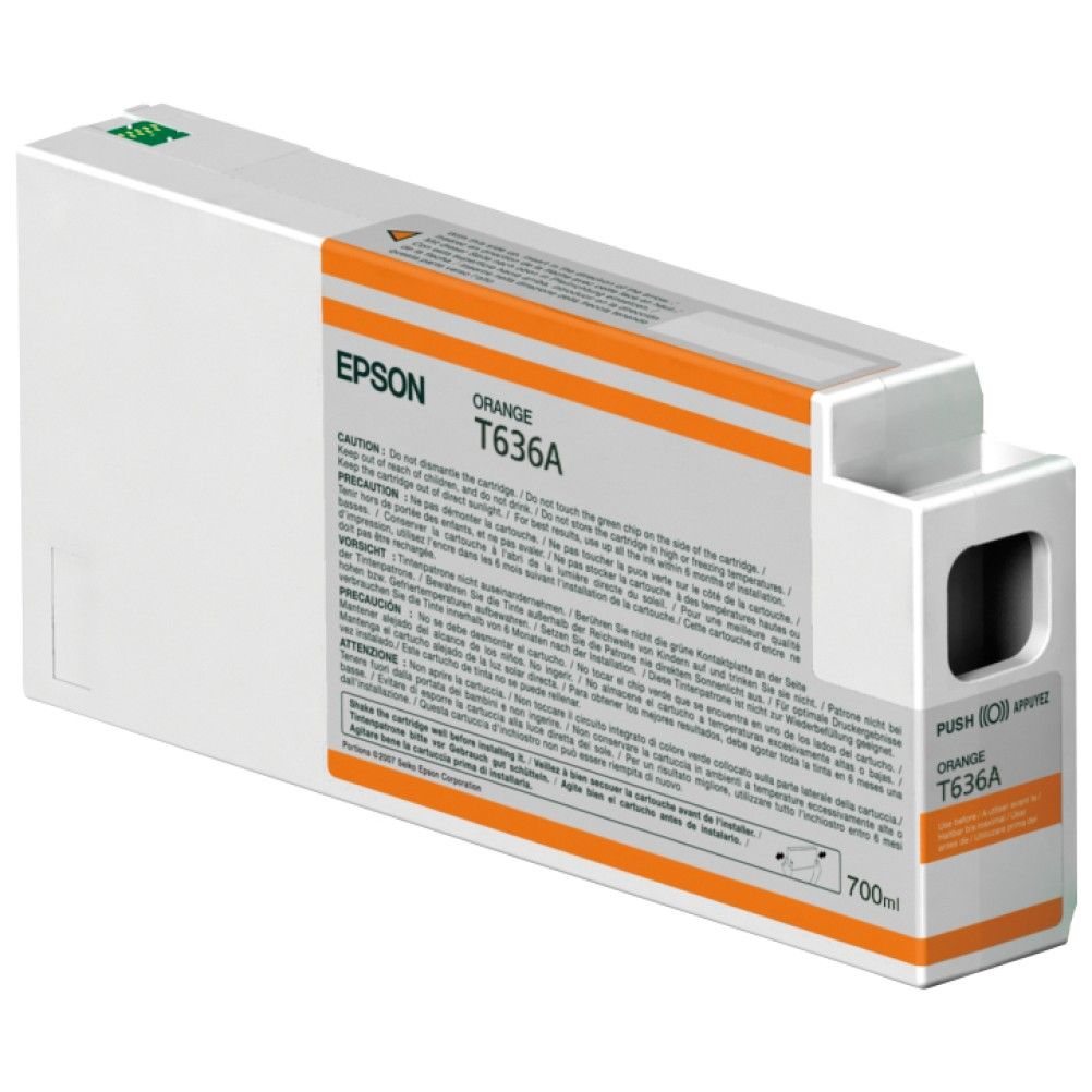 Cartucho de Tinta para Impresora Epson T636A00 Naranja Stylus Pro 7890, 7900