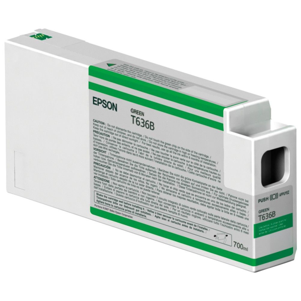 Cartucho de Tinta para Impresora Epson T636B Verde Stylus Pro 7900, 9900