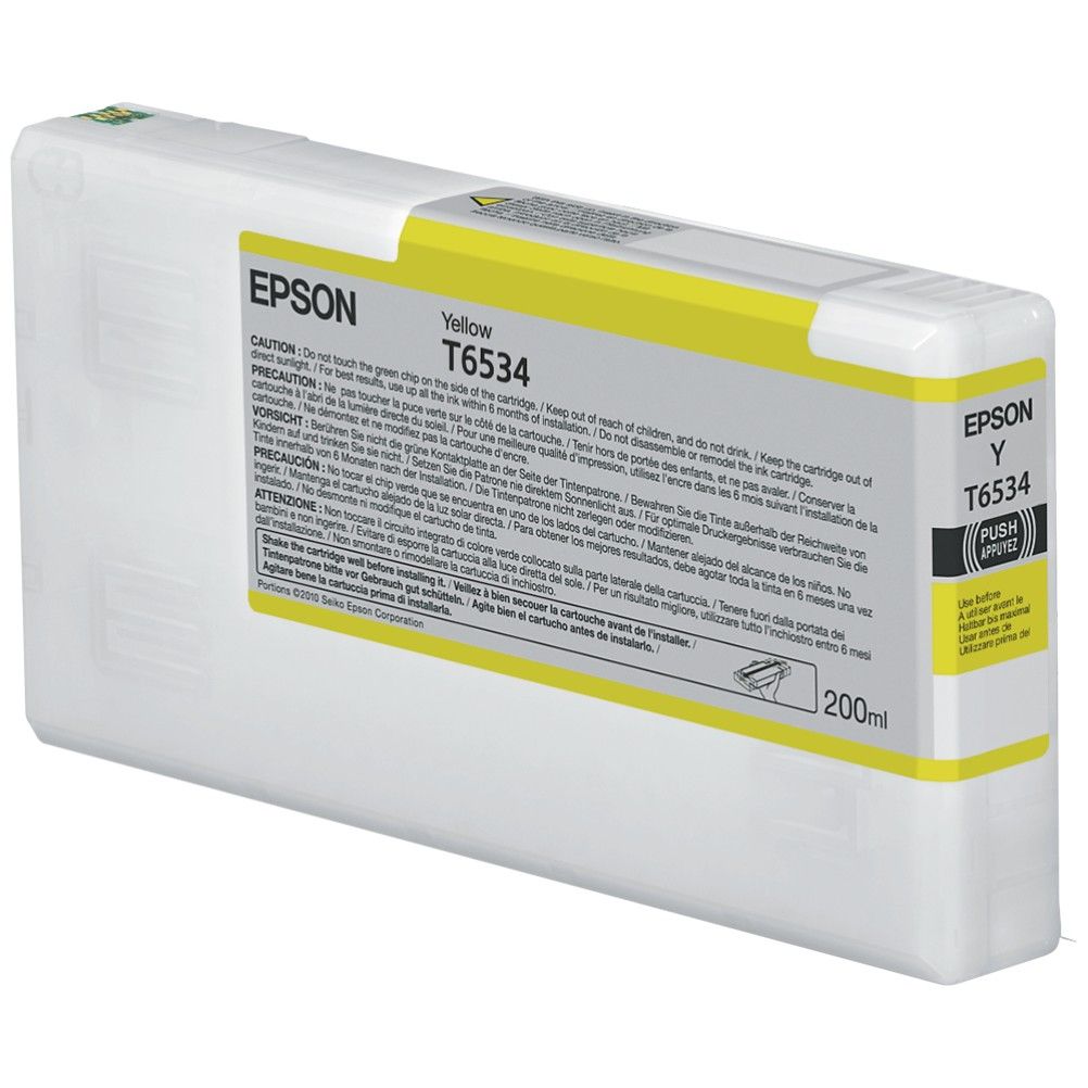 Cartucho de Tinta para Impresora Epson T6534 Amarillo Stylus Pro 4900 SpectroProofer UV