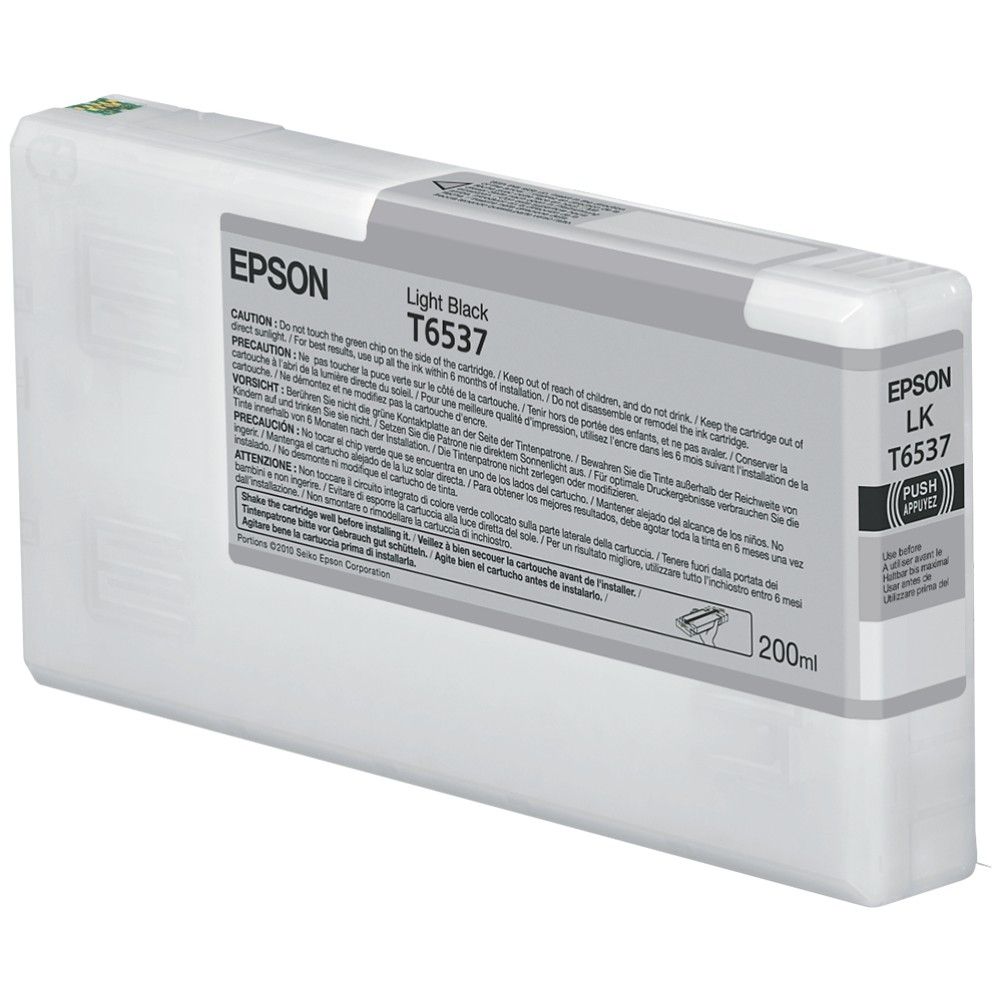 Cartucho de Tinta para Impresora Epson T6537 Negro Claro Stylus Pro 4900 SpectroProofer UV