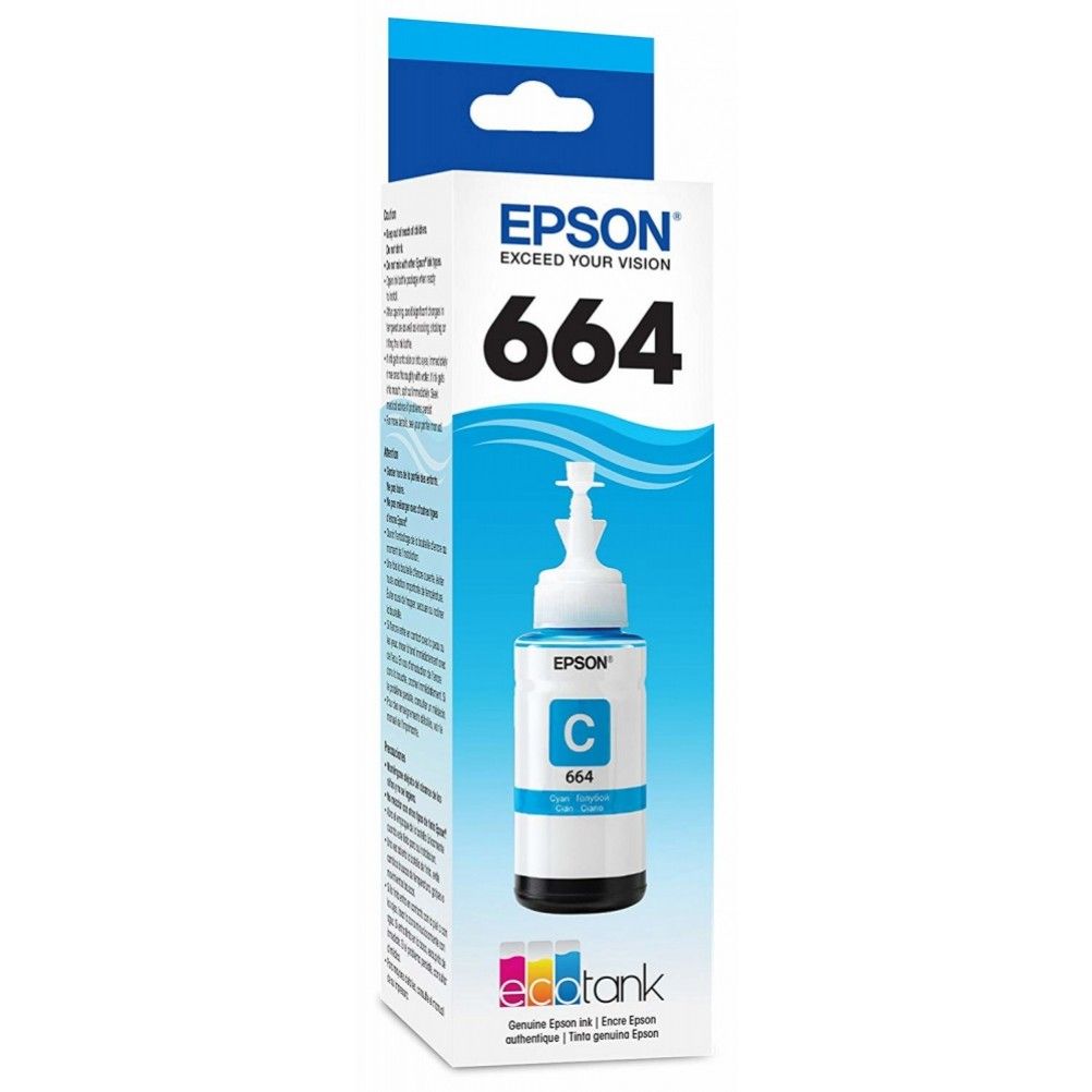 Tinta Original EPSON T664 Cian L220/L375/L575/L455/L655/L656