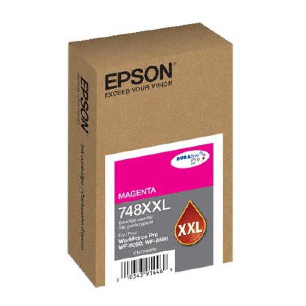 Cartucho de Tinta Epson T748XXL Magenta WorkForce Pro WF-6590/WF-8590/WF-6090