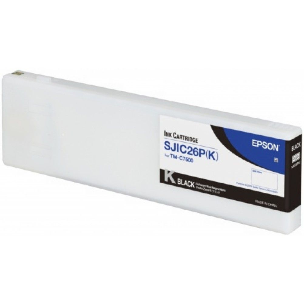 Cartucho de Tinta para Impresora Epson SJIC26P(K) Negro ColorWorks C7500