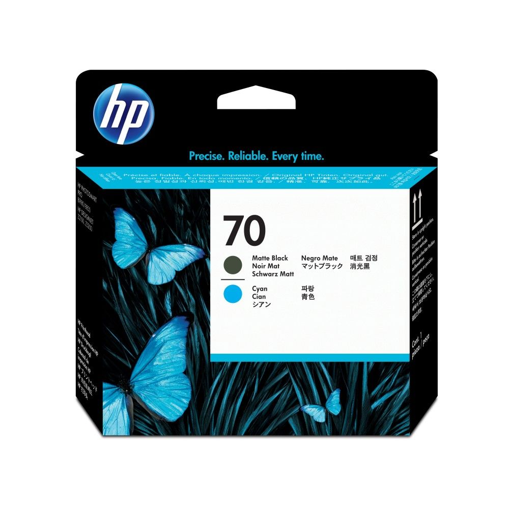 Cabezal de Impresora HP 70 Cian, Negro Mate Inyección de Tinta DesignJet Z2100 Photo Printer, Z5200