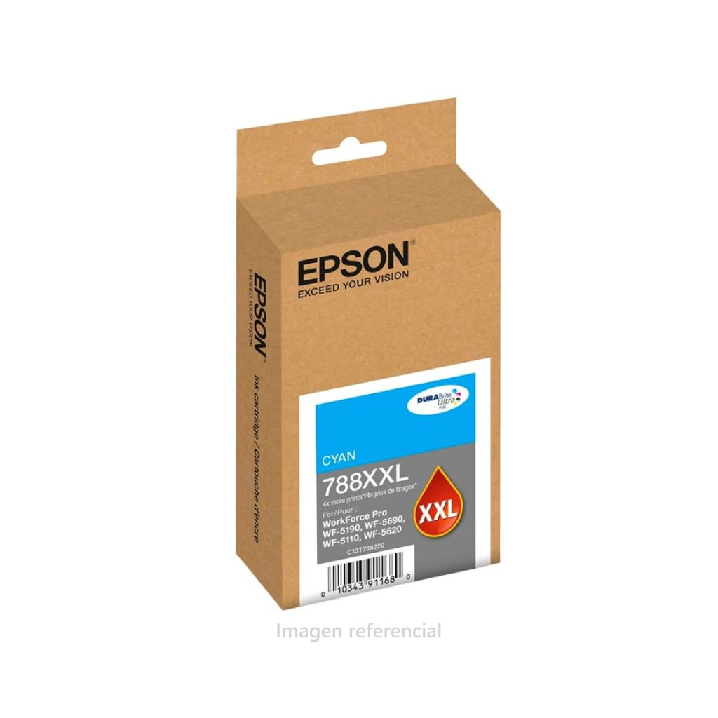 Cartucho de Tinta para Impresora Epson T788XXL Cian WorkForce-6090