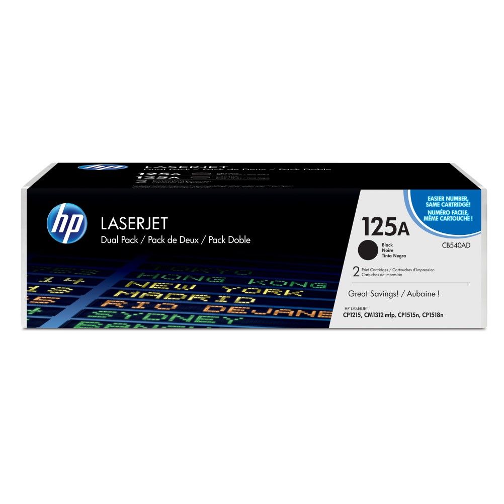 Cartuchos de Toner HP 125A Negro 2200 Página(s) LaserJet CM1312, CP1215 2 Pieza(s)