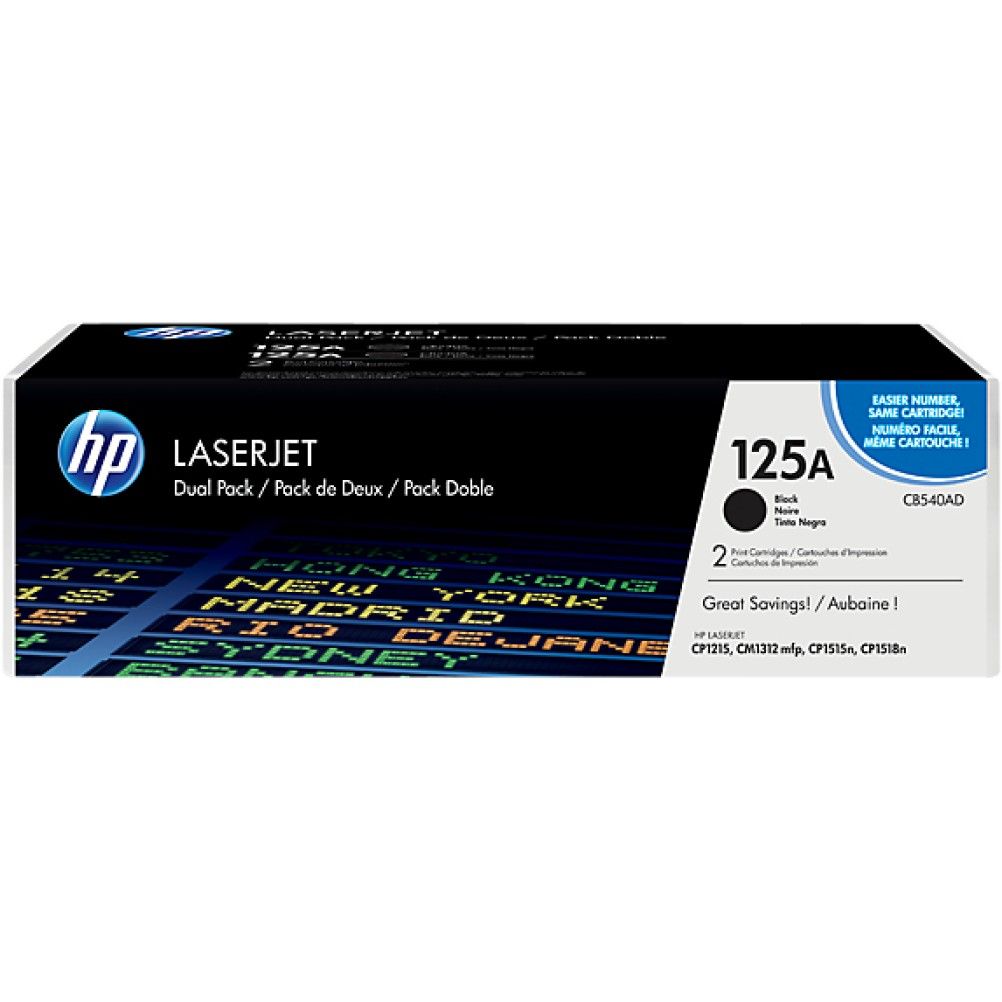 Cartuchos de Toner HP 125A Negro 2200 Página(s) LaserJet CM1312, CP1215 2 Pieza(s)