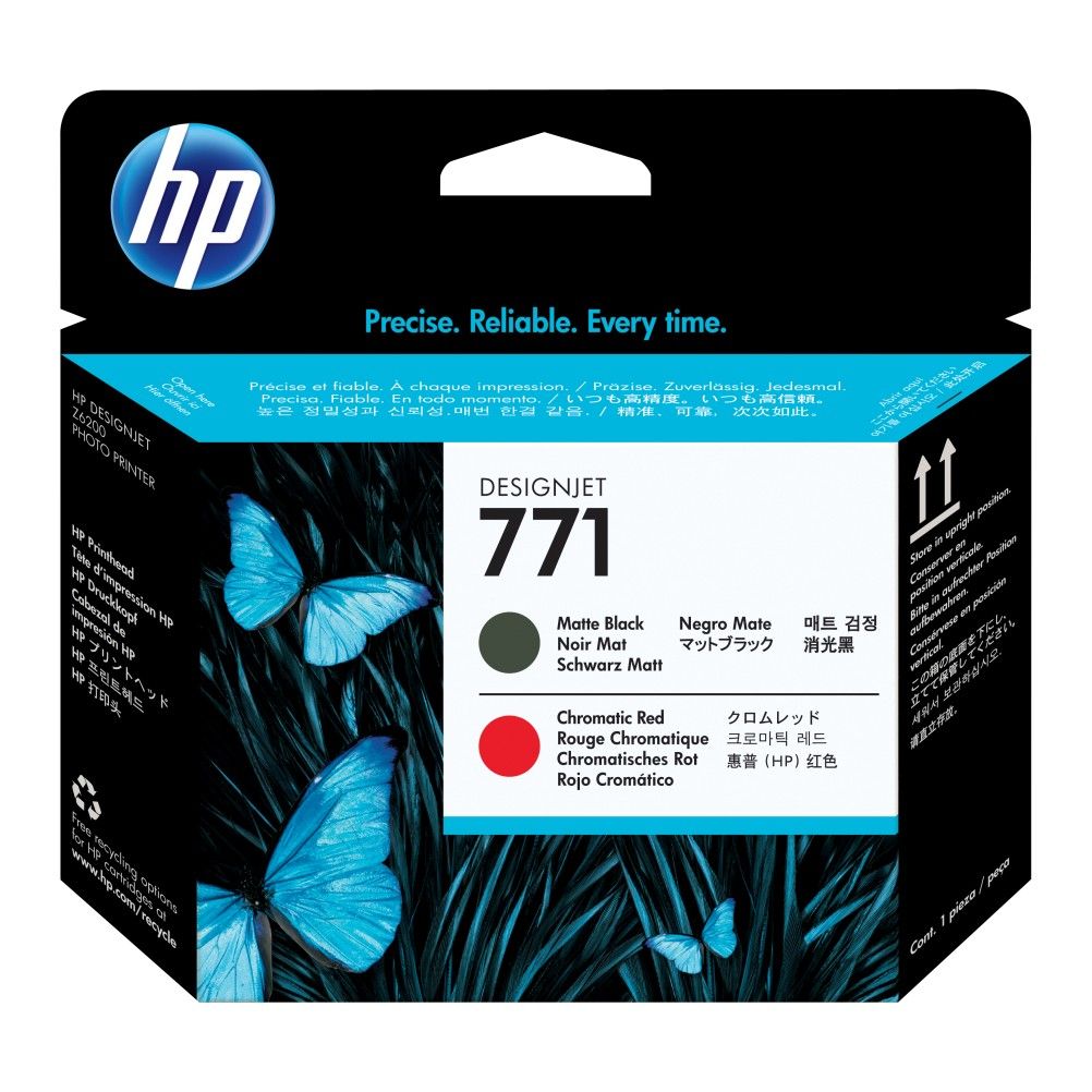 Cabezal de Impresora HP 771 Negro Mate, Rojo Inyección de Tinta DesignJet Z6200 Photo Printer