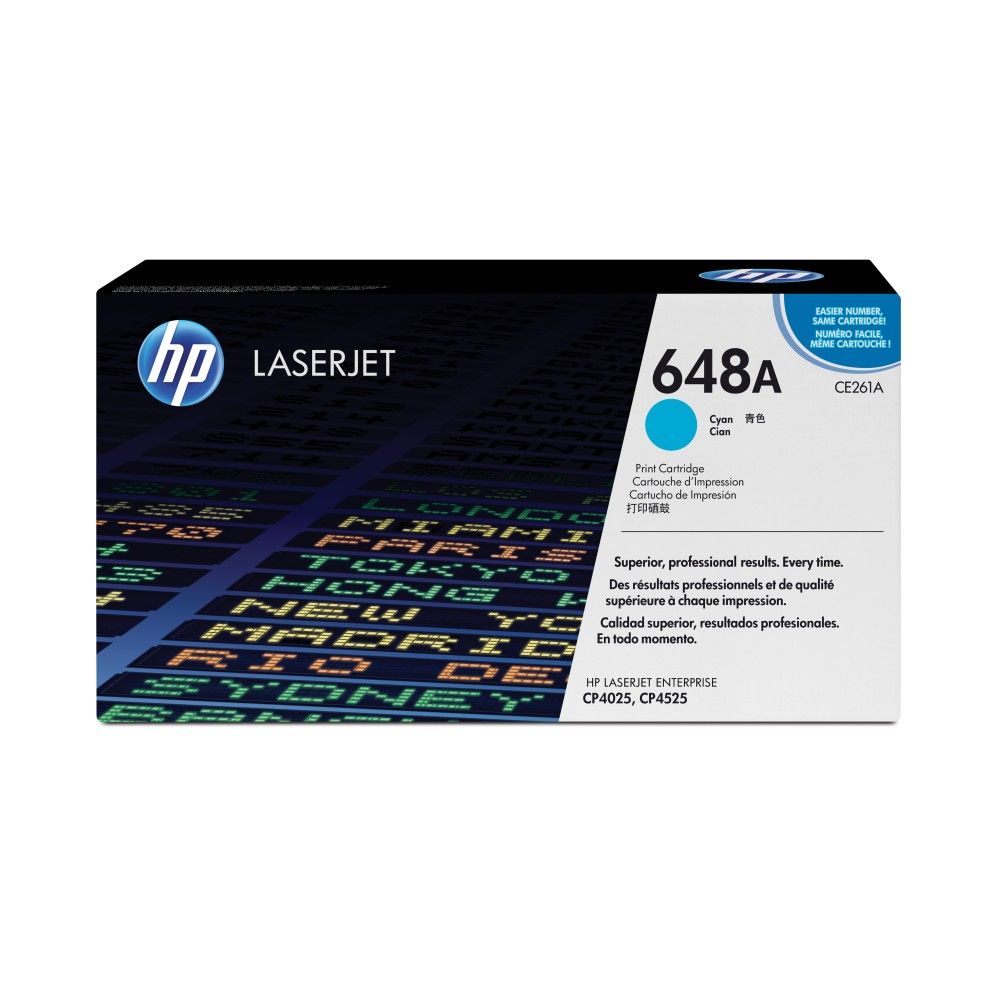 Cartucho de Toner HP 648A Cian 11000 Pagina(s) HP LaserJet Enterprise CP4025, CP4525