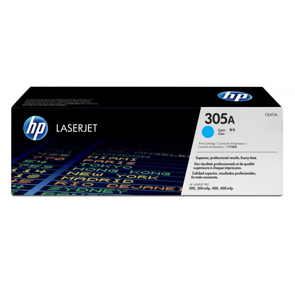 Cartucho de Tóner HP 305A Cian 2600 Página(s) HP LaserJet Pro M351, M375, M451, M475