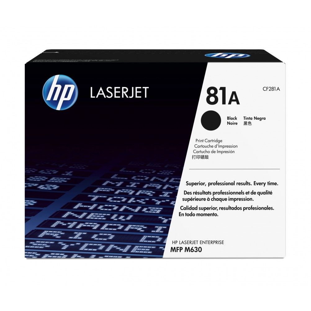 Cartucho de Tóner HP 81A Negro HP LaserJet Enterprise M604, M605, M606