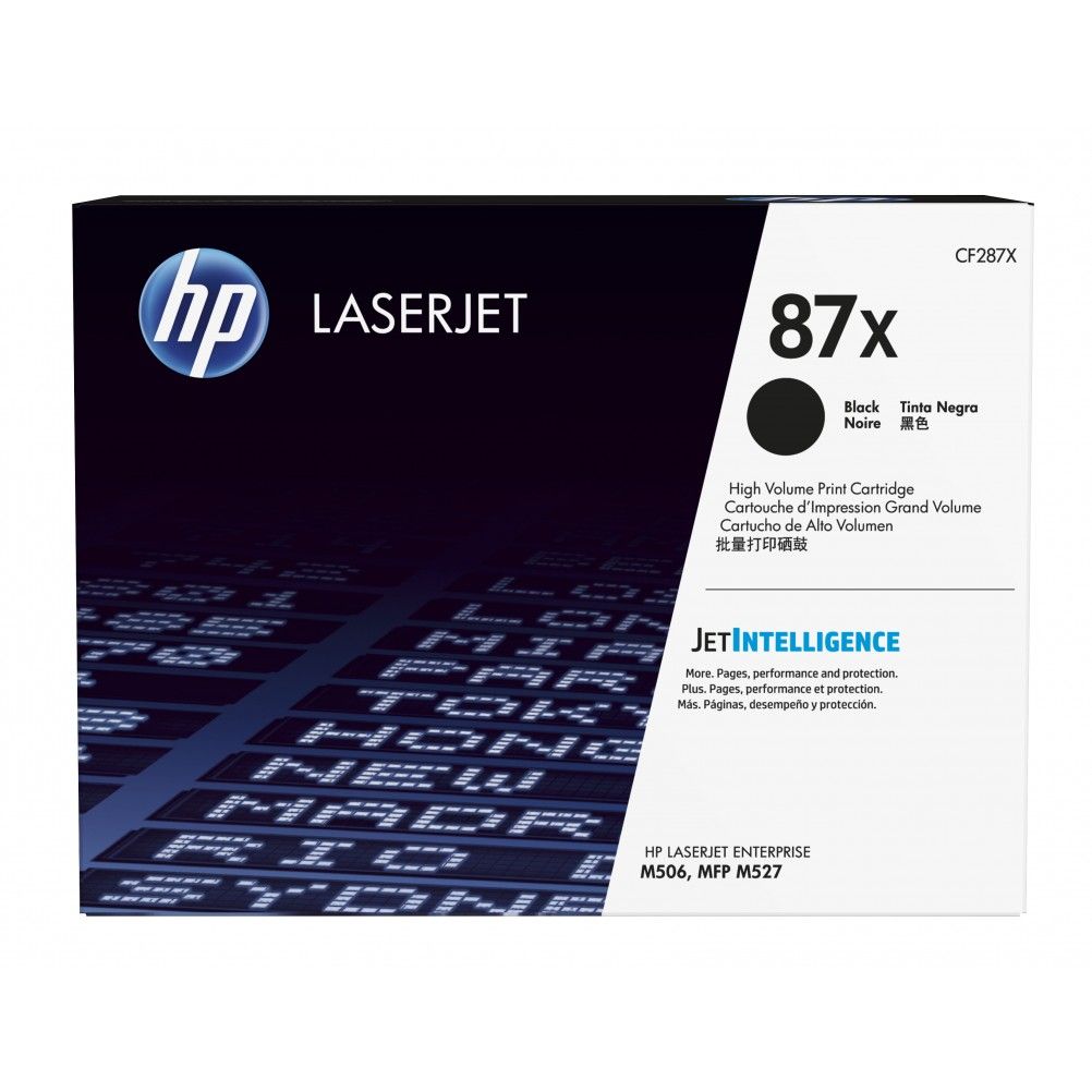 Cartucho de Tóner HP 87X Negro 18000 Páginas HP LaserJet Enterprise M506,M527