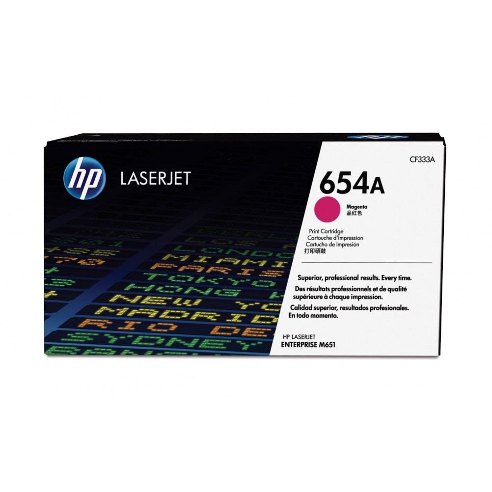 Cartucho de Tóner HP 654A Magenta 15000 Página(s) HP LaserJet Enterprise M651