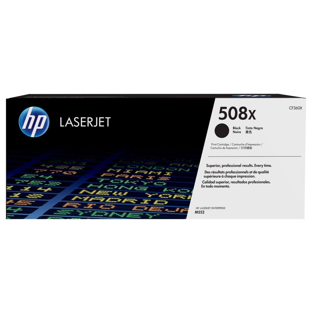 Cartucho de Toner HP 508X Negro 12500 Pagina(s) HP LaserJet Enterprise M552, M553