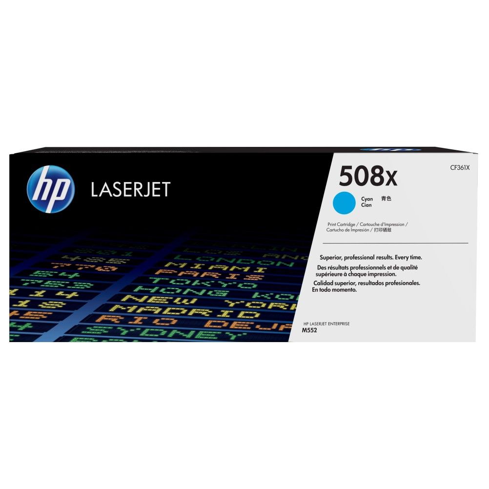 Cartucho de Toner HP 508X Cian HP LaserJet Enterprise M552, M553