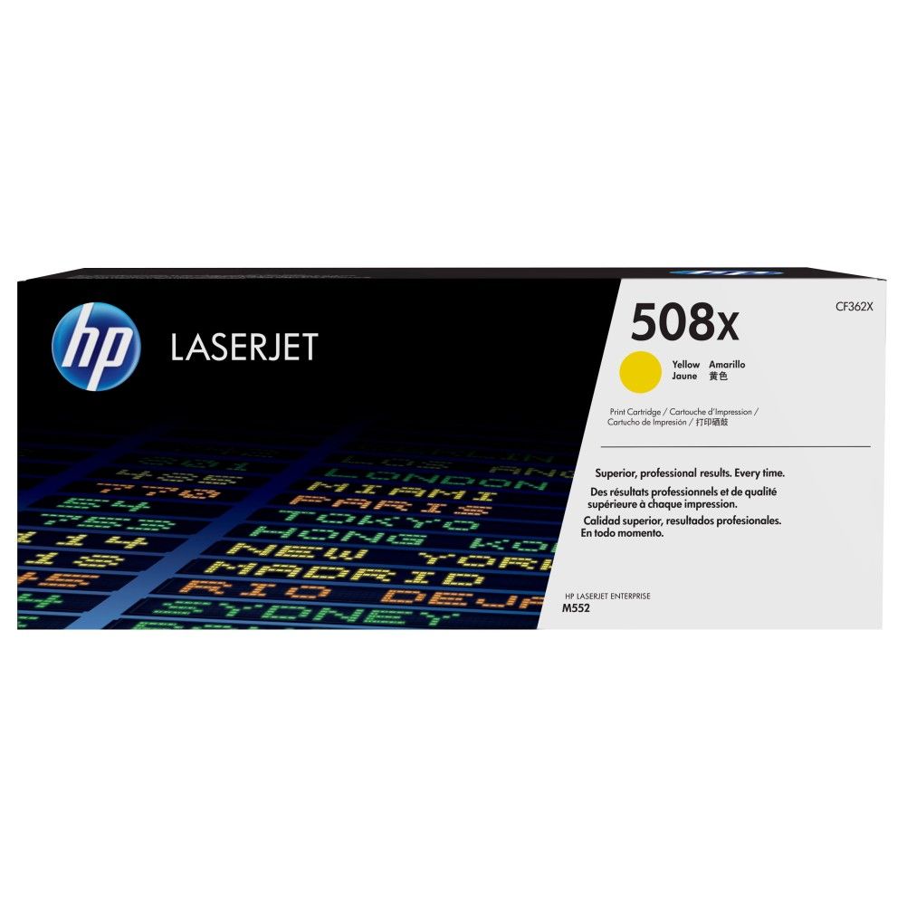 Cartucho de Toner HP 508X Amarillo HP LaserJet Enterprise M552, M553