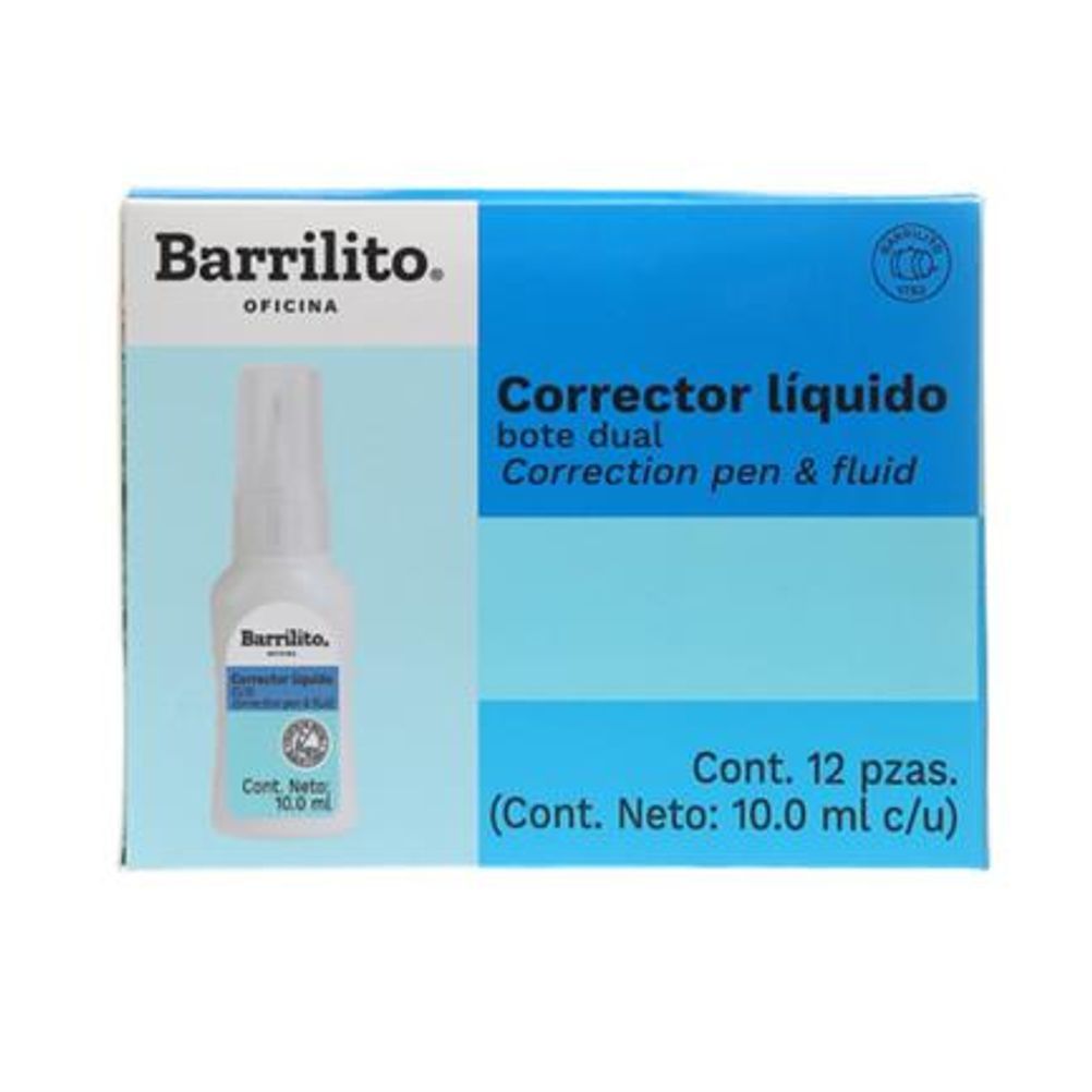 Corrector Líquido Tipo Pluma 8ml Secado Rapido Punta Metálica Color Blanco