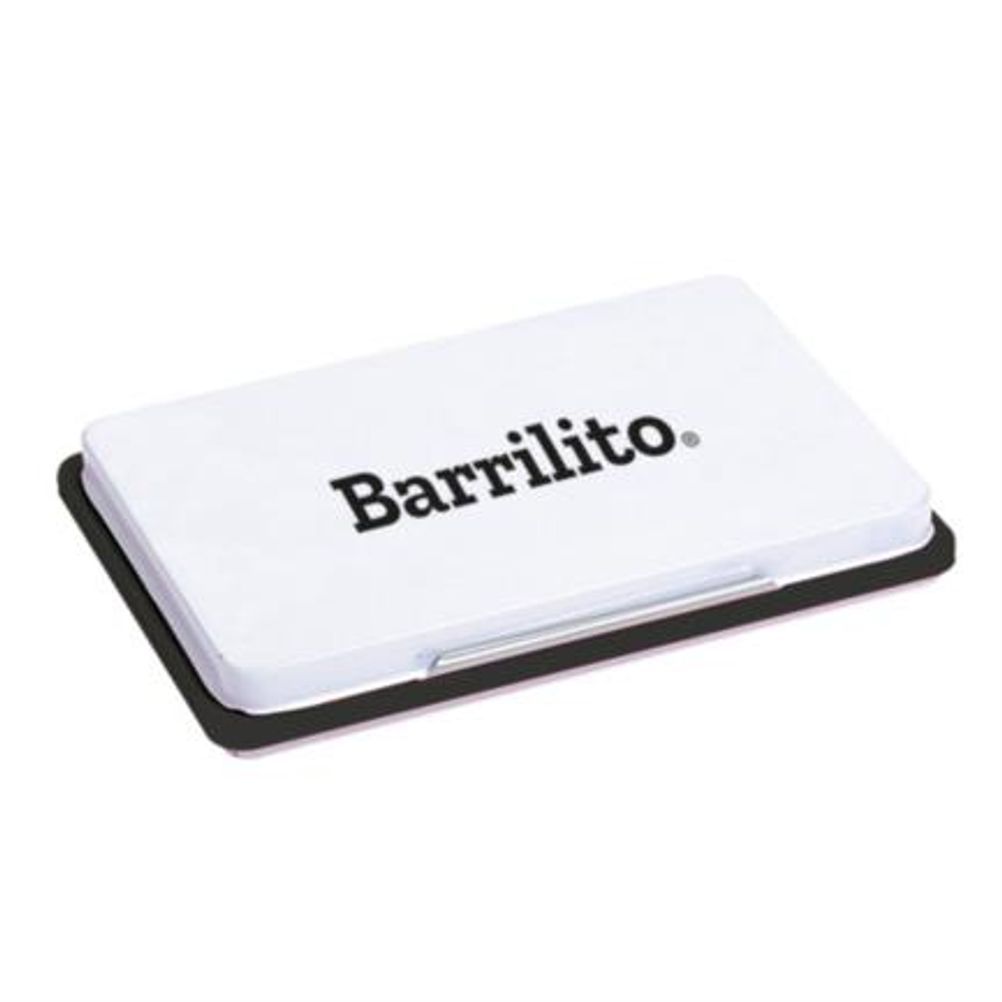 Cojín para Sellos Barrilito CO2N Entintado Plástico Color Negro, Blanco