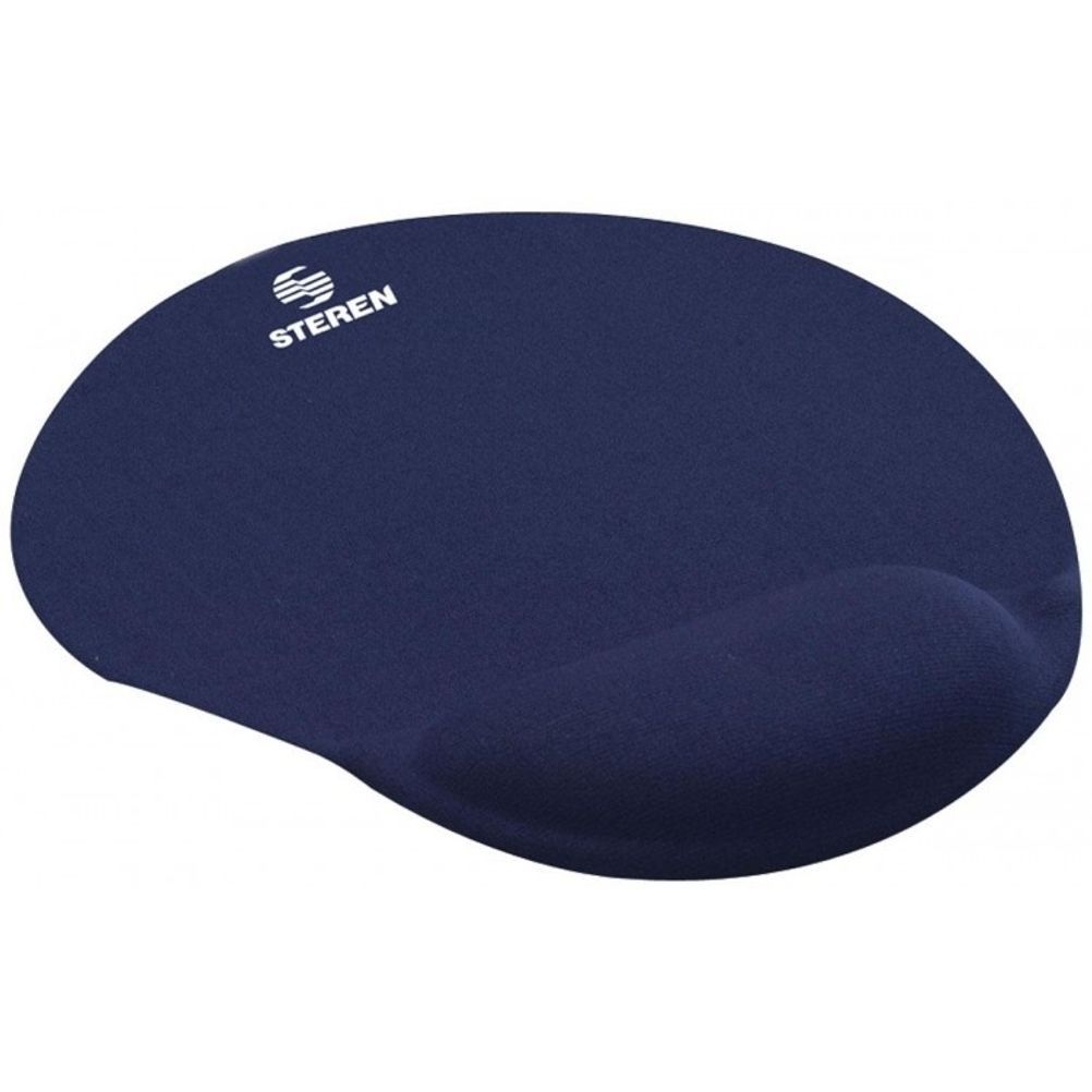 Mousepad Steren COM-040 Base Antiderrapante, Antideslizante con Descansa Muñecas Material Tela, Gel, Caucho Color Azul