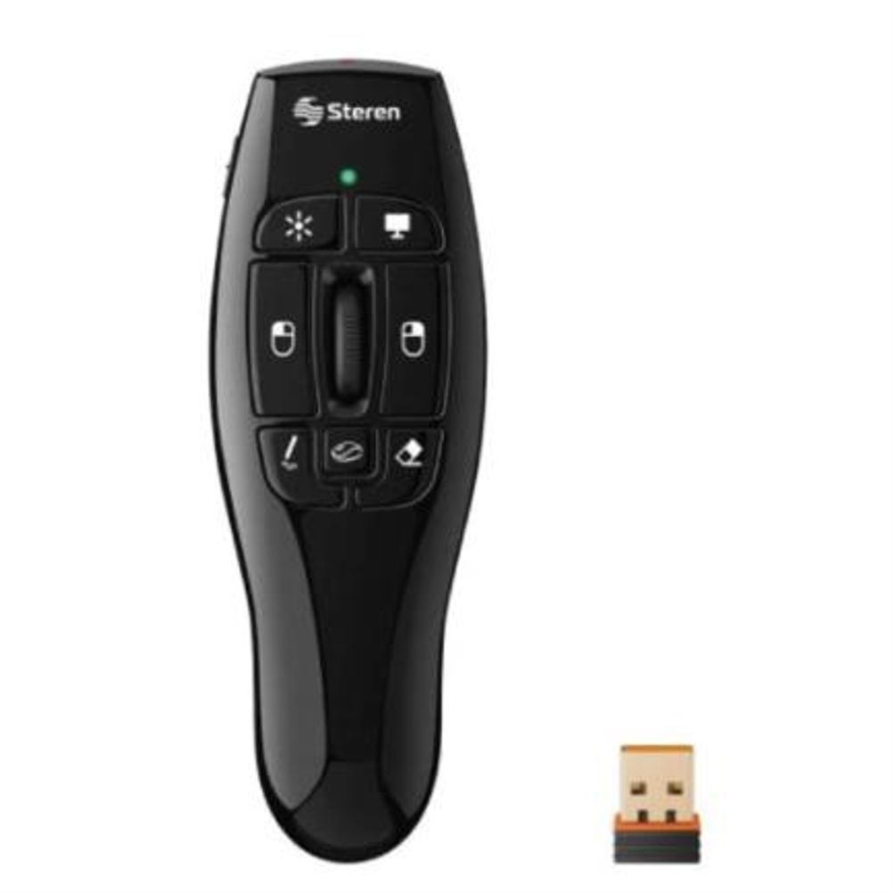 Control inalámbrico de diapositivas con Air Mouse y apuntador láser