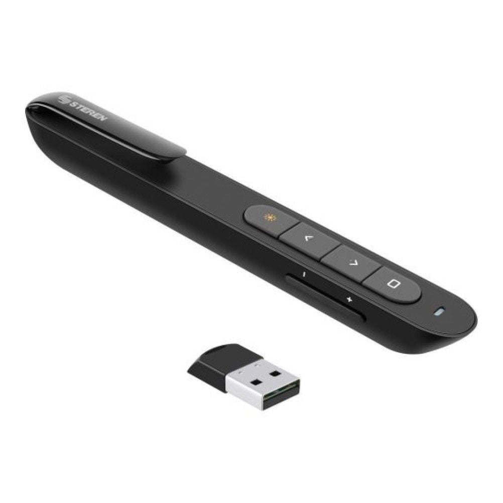 Presentador a Distancia Steren 5606 Laser Inalámbrico USB 10 m Negro