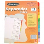 Acco Wilson Jones Separador P1348, 12 Divisiones, Blanco