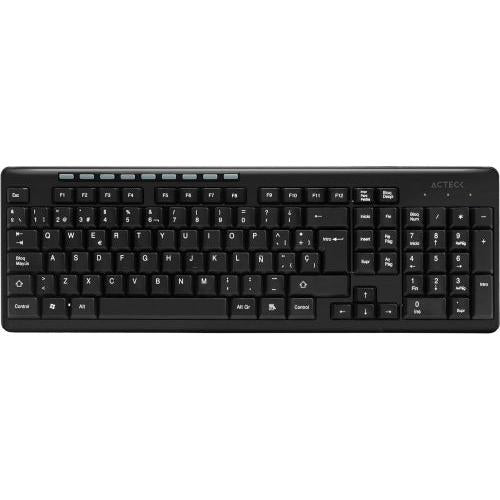 Teclado Acteck TM100, Inalámbrico, USB, Negro (Español)