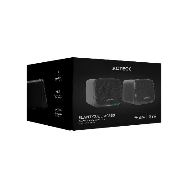 Acteck Bocinas Elant Cube, Alámbrico, 3W RMS, 3.5mm, Negro