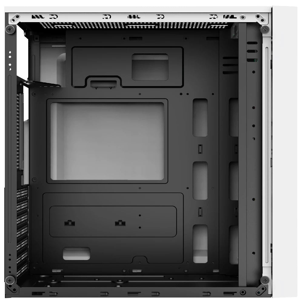 Gabinete Acteck Viken GM434 con Ventana RGB, Midi-Tower, ATX/Micro-ATX/Mini-ITX, USB 2.0, con Fuente de 500W, sin Ventiladores Instalados, Blanco