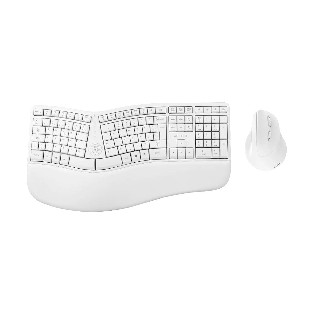 Kit de Teclado y Mouse Acteck Creator Virtuos Fitt MK770, Inalámbrico, RF Inalámbrico, Blanco (Español)