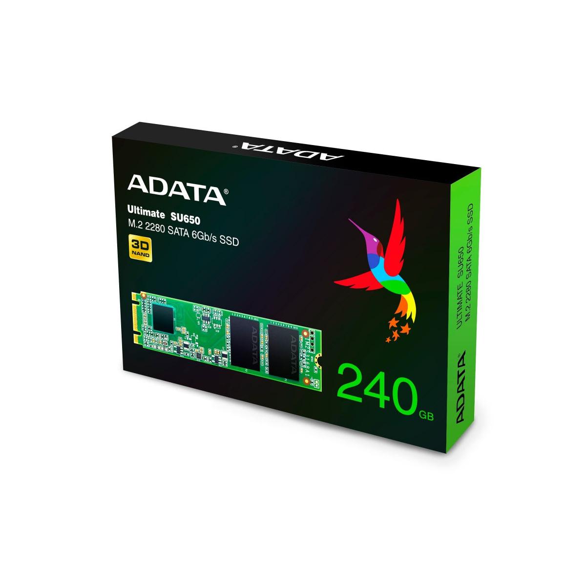 SSD Adata Ultimate SU650 3D TLC, 240GB, SATA III, M.2