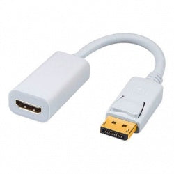 Brobotix Adaptador Displayport Macho - HDMI Hembra, 1080p, 10cm, Blanco