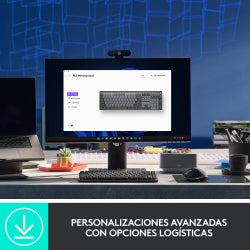 Teclado Logitech MX Mechanical, Inalámbrico, Bluetooth, Grafito (Español)