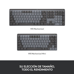 Teclado Logitech MX Mechanical, Inalámbrico, Bluetooth, Grafito (Español)